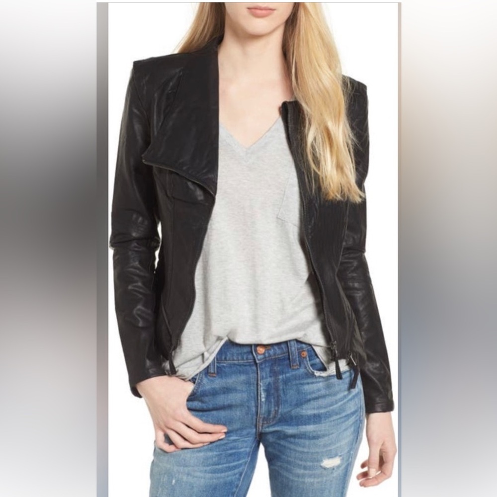 Chic Black  faux Leather Jacket BLANK NYC. Brand.